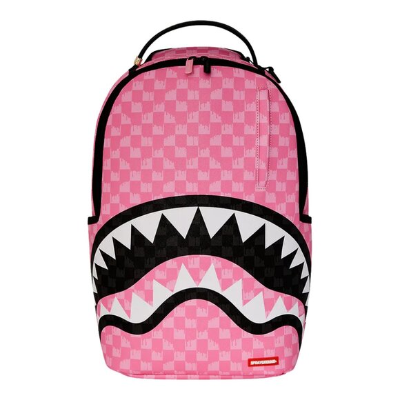 Sprayground Pink And Black Drip Check DLXSV Backpack - Picture 1 of 9